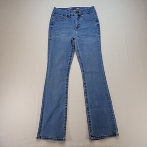 Seven7 Tummyless Jeans Women 4 Slim Bootcut Medium Wash High Rise Denim